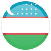 Abbildung Flagge von Usbekistan-Symbol. Nationalflagge von Usbekistan. vektor