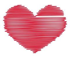 röd hjärta i grunge årgång stil. åldrig textur av de hjärta. älskande dag begrepp. vektor