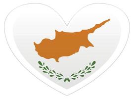 flagge von zypern offiziell ist die republik zypern ein inselstaat im östlichen mittelmeer. vektor