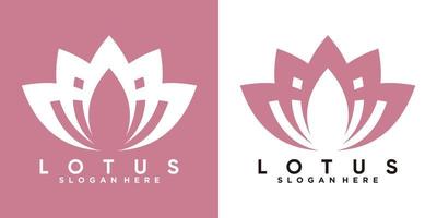 lotus logotyp design med kreativ begrepp vektor