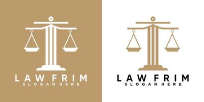 Law Frim Logo-Design mit Stil und kreativem Konzept vektor