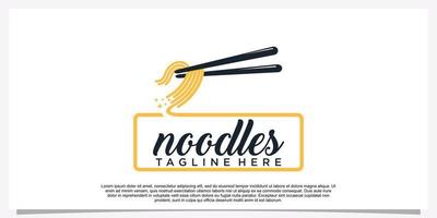 Ramen-Nudel-Logo-Design-Illustration für Restaurant-Symbol mit kreativem Element Premium-Vektor-Teil 11 vektor