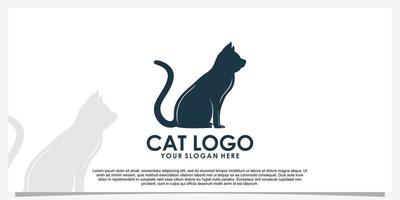 Haustier-Logo-Design-Vorlage Haustier-Symbol einfaches Konzept Premium-Vektor vektor