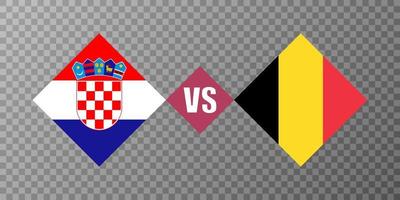 Kroatien vs Belgien flaggkoncept. vektor illustration.
