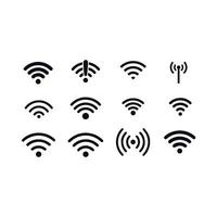 wiFi signal ikoner vektor design