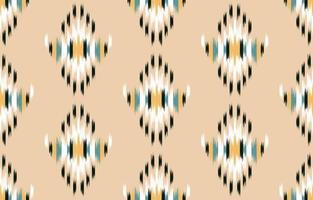 etnisk mönster ikat sömlös. stam- afrikansk indisk traditionell broderi vektor bakgrund. aztec tyg matta batik prydnad sparre textil- dekoration tapet