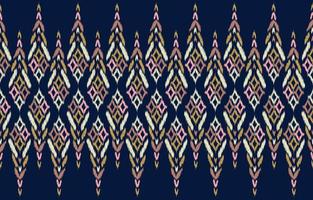 etnisk mönster ikat sömlös. stam- afrikansk indisk traditionell broderi vektor bakgrund. aztec tyg matta batik prydnad sparre textil- dekoration tapet