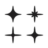 enkel stjärnor gnistra ikon vektor illustration