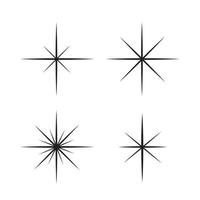einfache Sterne funkeln Symbol-Vektor-Illustration vektor