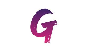 Buchstabe g-Logo. g Pinsel Brief Logo Design kostenlose Vektorvorlage. vektor