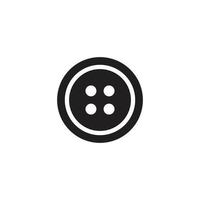 eps10 schwarz Vektor Kleidung Knopf solide Symbol isoliert auf weißem Hintergrund. Mode- und Handarbeitssymbol in einem einfachen, flachen, trendigen, modernen Stil für Ihr Website-Design, Logo und mobile Anwendung