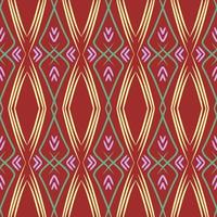 geometrisk sömlös mönster med stam- form. designad i ikat, boho, aztek, folk, motiv, thai, lyx arabicum stil. idealisk för tyg plagg, keramik, tapet. vektor illustration