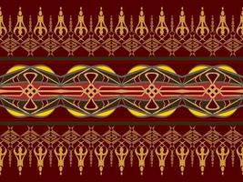 geometrisk sömlös mönster med stam- form. designad i ikat, boho, aztek, folk, motiv, thai, lyx arabicum stil. idealisk för tyg plagg, keramik, tapet. vektor illustration