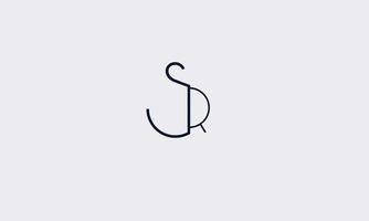 alfabetet bokstäver initialer monogram logotyp sr, rs, s och r vektor