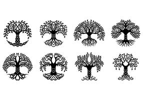 Set av Celtic Tree Vector