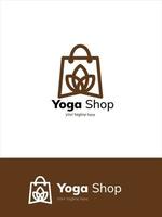 Yoga-Shop-Logo, Einkaufslogo vektor