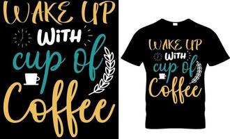 Kaffee-T-Shirt von hoher Qualität ist ein einzigartiges Design. vektor