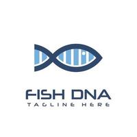 Fisch-DNA-Logo-Design für Unternehmen vektor
