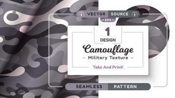kamouflage sömlös mönster, militär textur, krig tyg vektor