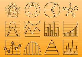 Diagrammzeilen-Ikonen vektor