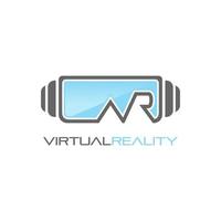 Virtual-Reality-Glas-Vektor-Bild-Technologie-Logo vektor