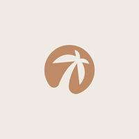 Palmenhaus-Logo-Vorlage. kann für tropische strandhaushotel- oder -resortlogodesign-vektorillustration verwendet werden vektor