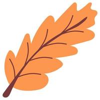 ikone eines herbstwaldes orange leaf.single design graphisches element. vektor