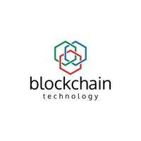Modernes Logo-Design für Blockchain-Technologie vektor