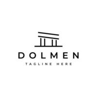 enkel dolmen logotyp design vektor