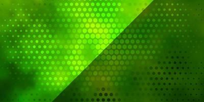 hellgrüner, gelber Vektorhintergrund mit Kreisen. vektor