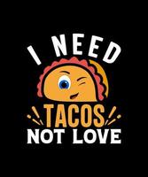 taco life tacos logo illustration t-shirt design tacos konzeptdesign vektor