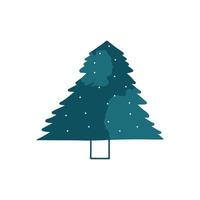 Weihnachtsbaum mit Schnee vektor