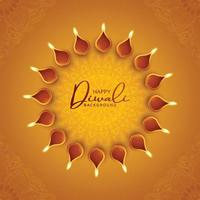 schöne karte glücklich diwali feier urlaub hintergrund vektor