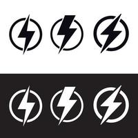 Power-Blitz-Icon-Vektor-Design vektor