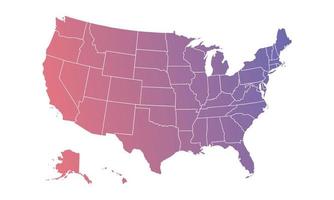 Amerika bakgrund med Färg lutning vektor