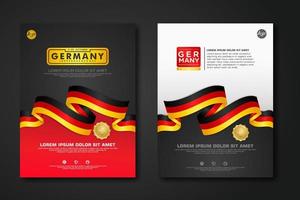 set poster design deutschland tag der einheit hintergrundvorlage