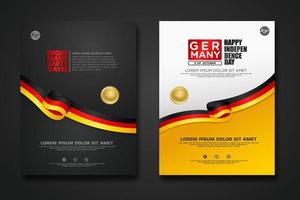 set poster design deutschland tag der einheit hintergrundvorlage