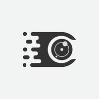 Buchstabe c Kamera-Logo-Symbol anfängliche Fotografie vektor