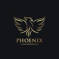 phoenix logotyp formgivningsmall vektor