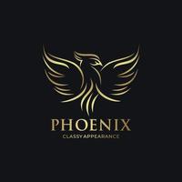 Phönix-Logo-Design-Vorlage vektor