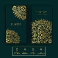 luxus gold mandala verzierten hintergrund für hochzeitseinladung, bucheinband. arabeske islamischer hintergrund pro vektor. ethnische mandala runder verzierungsmustervektor. dekoratives Mandala-Design. vektor