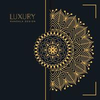 luxus gold mandala verzierten hintergrund für hochzeitseinladung, bucheinband. arabeske islamischer hintergrund pro vektor. ethnische mandala runder verzierungsmustervektor. dekoratives Mandala-Design. vektor