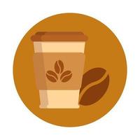 illustration av kaffe kopp ikon i platt stil vektor
