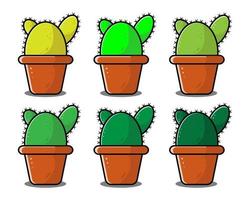 illustration av kaktus växt i platt stil vektor