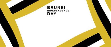 brunei unabhängigkeitstag vektor design vorlage hintergrundbanner