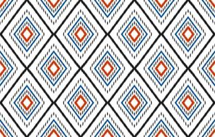 Stoff-Ikat-Kunst. geometrisches ethnisches nahtloses Muster im Stammes-. amerikanischer, mexikanischer Stil. vektor