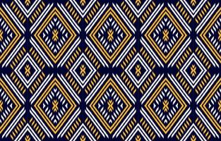 Stoff-Ikat-Kunst. geometrisches ethnisches nahtloses Muster im Stammes-. amerikanischer, mexikanischer Stil. vektor