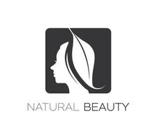 elegant naturlig skönhet logotyp begrepp på vit bakgrund vektor