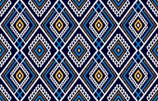 Stoff-Ikat-Kunst. geometrisches ethnisches nahtloses Muster im Stammes-. amerikanischer, mexikanischer Stil. vektor