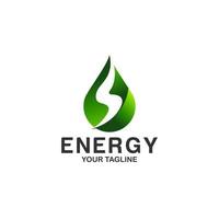 Logo-Vektorvorlage für grüne Energie vektor
